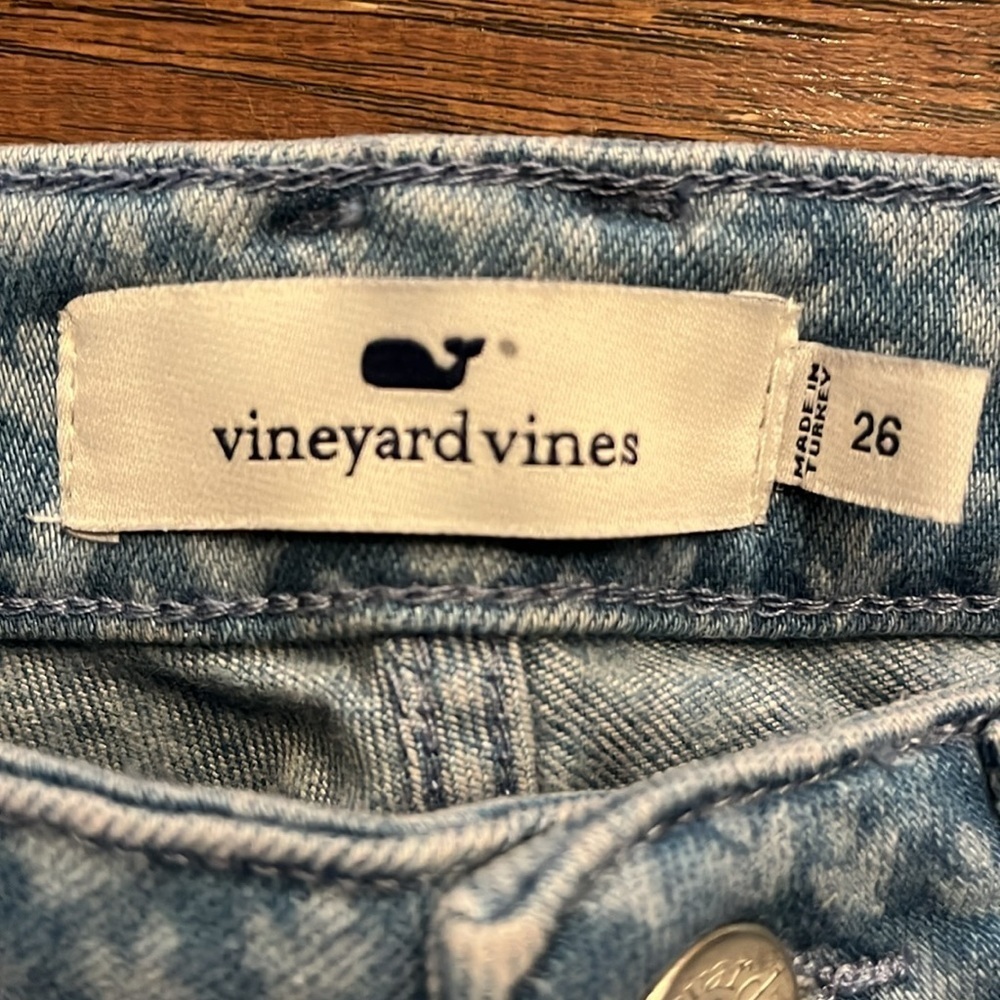 Vineyard Vines Jaime High Rise Printed Skinny Ankle Jeans Size 26 - Picture 2 of 9